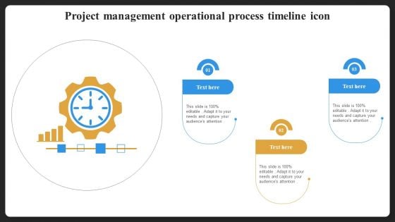 Project Management Operational Process Timeline Icon Mockup PDF