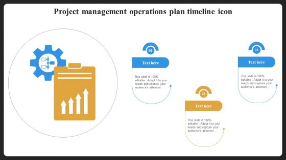 Project Management Operations Plan Timeline Icon Template PDF