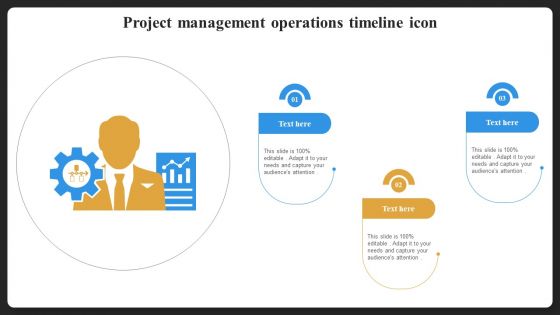Project Management Operations Timeline Icon Background PDF