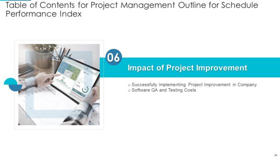 Project Management Outline For Schedule Performance Index Ppt PowerPoint Presentation Complete Deck With Slides