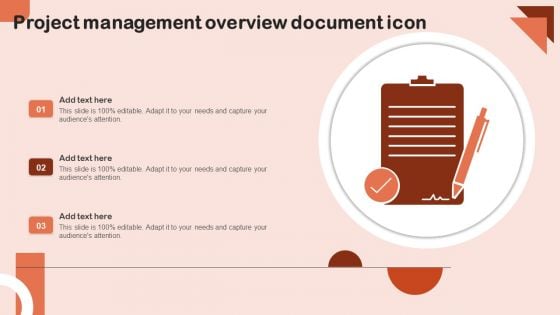 Project Management Overview Document Icon Sample PDF