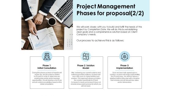 Project Management Phases For Proposal Client Ppt PowerPoint Presentation Infographic Template Brochure