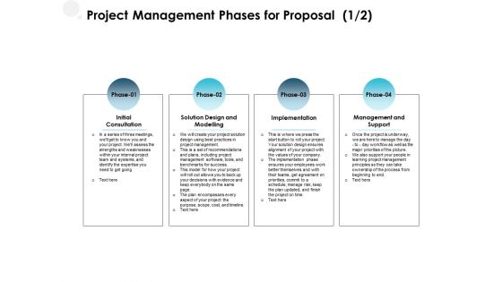 Project Management Phases For Proposal Initial Ppt PowerPoint Presentation Outline Smartart