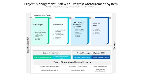 Project Management Plan With Progress Measurement System Ppt PowerPoint Presentation Icon Layouts PDF