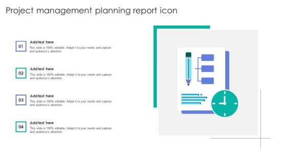 Project Management Planning Report Icon Rules PDF