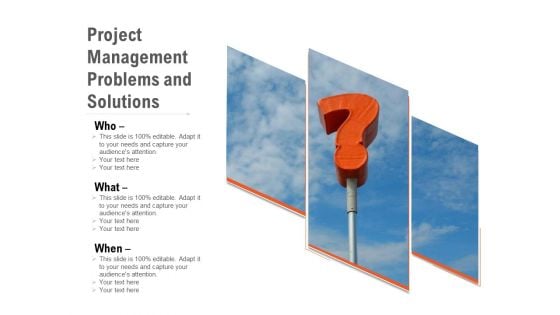 Project Management Problems And Solutions Ppt PowerPoint Presentation Icon Background PDF