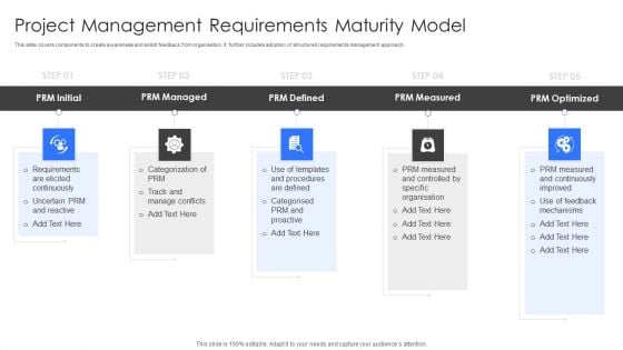 Project Management Requirements Maturity Model Ppt Summary Deck PDF