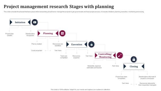 Project Management Research Stages With Planning Portrait PDF Project Management Research Stages With Planning Portrait PDF