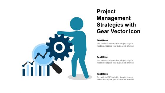 Project Management Strategies With Gear Vector Icon Ppt PowerPoint Presentation File Example Introduction PDF