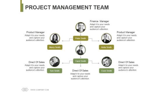 Project Management Team Template 1 Ppt PowerPoint Presentation Icon Master Slide