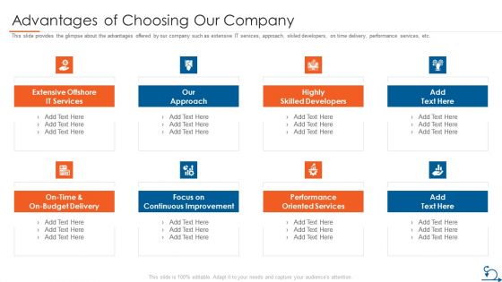 Project Management Through Agile Approach Advantages Of Choosing Our Company Ideas PDF