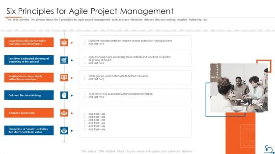 Project Management Through Agile Approach Six Principles For Agile Project Management Introduction PDF