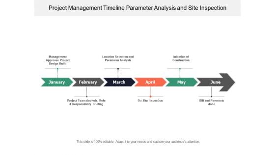 Project Management Timeline Parameter Analysis And Site Inspection Ppt PowerPoint Presentation Professional Designs
