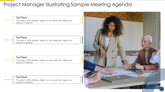 Project Manager Illustrating Sample Meeting Agenda Formats PDF