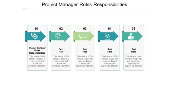 Project Manager Roles Responsibilities Ppt PowerPoint Presentation Summary Influencers Cpb
