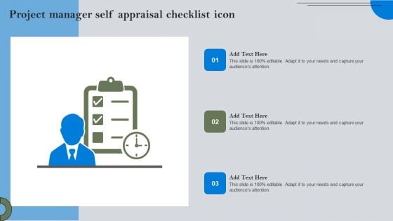 Project Manager Self Appraisal Checklist Icon Brochure PDF