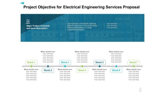 Project Objective For Electrical Engineering Services Proposal Ppt Professional Sample PDF
