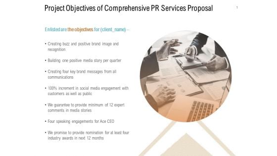 Project Objectives Of Comprehensive PR Services Proposal Ppt PowerPoint Presentation Ideas Outfit Project Objectives Of Comprehensive PR Services Proposal Ppt PowerPoint Presentation Ideas Outfit