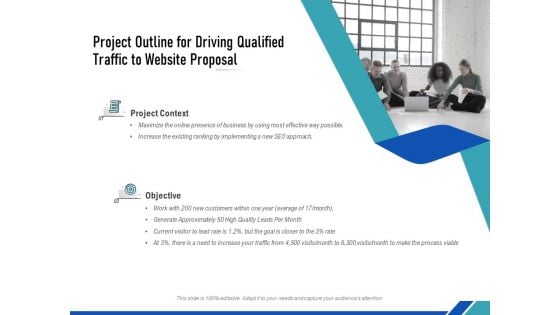 Project Outline For Driving Qualified Traffic To Website Proposal Ppt PowerPoint Presentation Inspiration Pictures PDF
