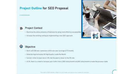 Project Outline For SEO Proposal Ppt Infographics Vector PDF