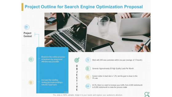 Project Outline For Search Engine Optimization Proposal Ppt Diagram Images PDF