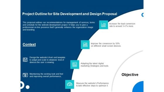 Project Outline For Site Development And Design Proposal Ppt Infographics Example File PDF