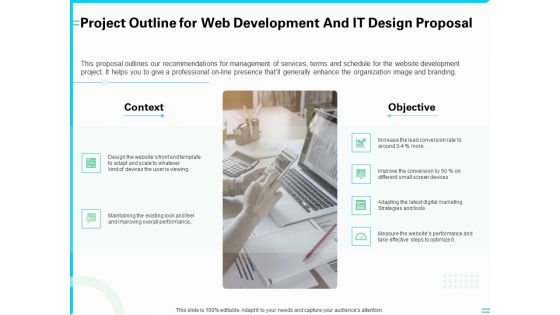 Project Outline For Web Development And IT Design Proposal Ppt PowerPoint Presentation Styles Graphics PDF