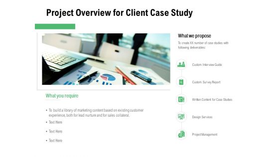 Project Overview For Client Case Study Ppt PowerPoint Presentation Gallery Examples
