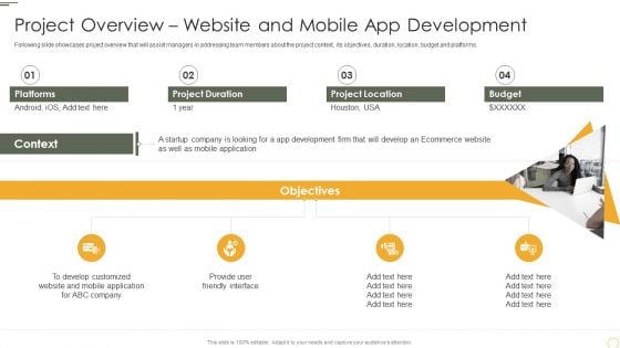 Project Overview Website And Mobile App Development Structure PDF