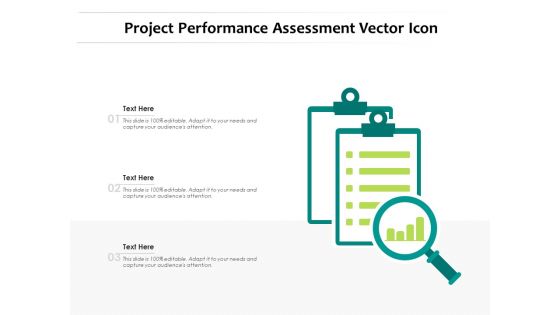 Project Performance Assessment Vector Icon Ppt PowerPoint Presentation Model Pictures PDF