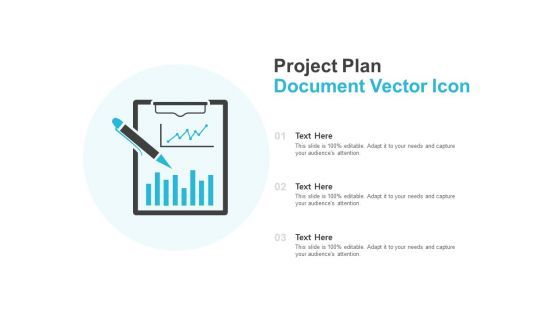 Project Plan Document Vector Icon Ppt Powerpoint Presentation Outline Smartart