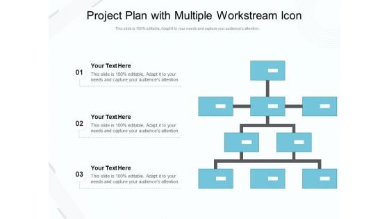 Project Plan With Multiple Workstream Icon Ppt PowerPoint Presentation Inspiration Diagrams PDF