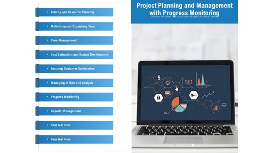 Project Planning And Management With Progress Monitoring Ppt PowerPoint Presentation Layouts Show PDF
