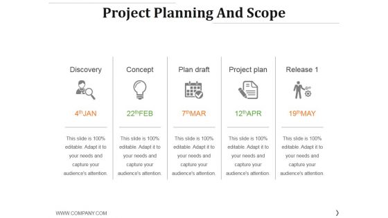 Project Planning And Scope Ppt PowerPoint Presentation Professional Background Images