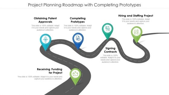 Project Planning Roadmap With Completing Prototypes Ppt Professional Information PDF