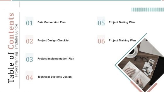 Project Planning Templates Bundle Table Of Contents Demonstration PDF