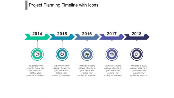 Project Planning Timeline With Icons Ppt PowerPoint Presentation Infographics Model