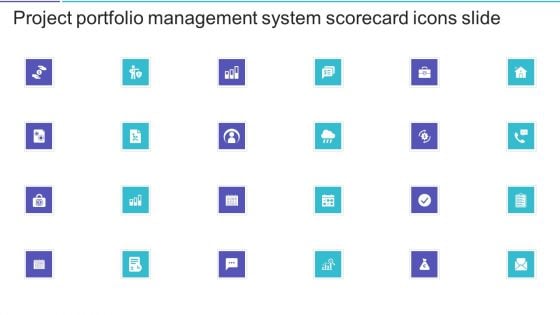 Project Portfolio Management System Scorecard Icons Slide Formats PDF