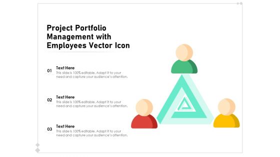 Project Portfolio Management With Employees Vector Icon Ppt PowerPoint Presentation Gallery Elements PDF