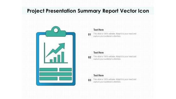 Project Presentation Summary Report Vector Icon Ppt PowerPoint Presentation File Graphics Pictures PDF