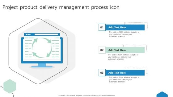 Project Product Delivery Management Process Icon Ppt Icon Outfit PDF