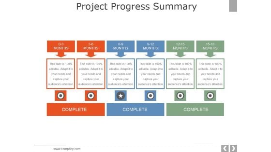 Project Progress Summary Template 2 Ppt PowerPoint Presentation Pictures Clipart