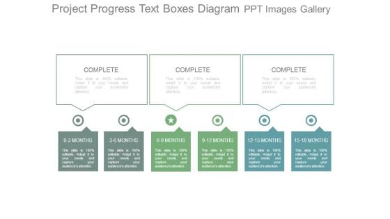 Project Progress Text Boxes Diagram Ppt Images Gallery