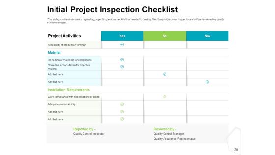 Project Quality Management Plan Ppt PowerPoint Presentation Complete Deck With Slides Slide20
