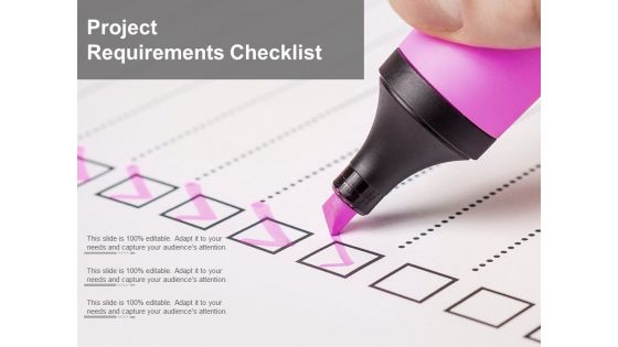 Project Requirements Checklist Ppt PowerPoint Presentation File Information