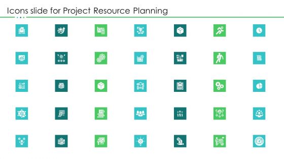 Project Resource Planning Icons Slide For Project Resource Planning Structure PDF