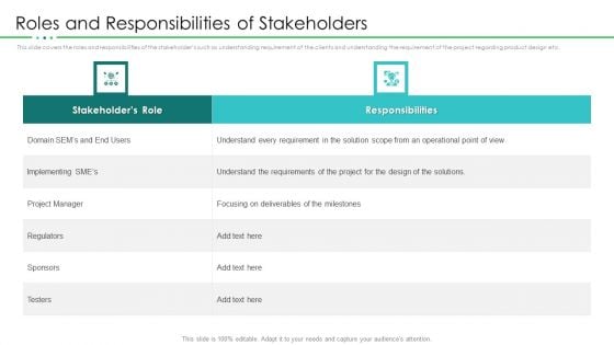 Project Resource Planning Roles And Responsibilities Of Stakeholders Ideas PDF