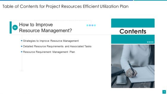 Project Resources Efficient Utilization Plan Ppt PowerPoint Presentation Complete With Slides