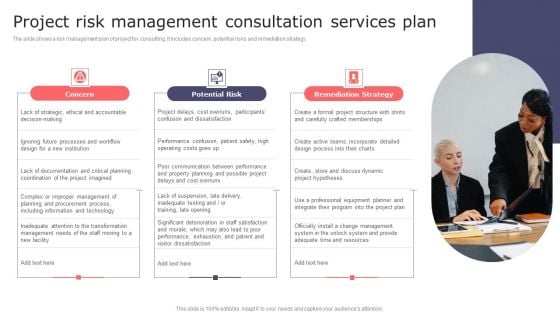 Project Risk Management Consultation Services Plan Elements PDF