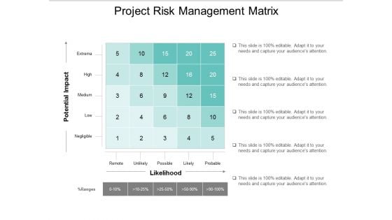 Project Risk Management Matrix Ppt PowerPoint Presentation Outline